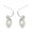 White, variant on Teardrop White Synthetic Opal CZ Marquise Fishhook Earring Sterling Silver