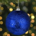 thumbnail image 3 of Northlight 3" Blue Sequin Shatterproof Ball Christmas Ornament, 3 of 5