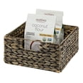 thumbnail image 6 of mDesign Woven Hyacinth Kitchen Basket Organizer with Handles, 8 Pack, Black Wash, 6 of 7