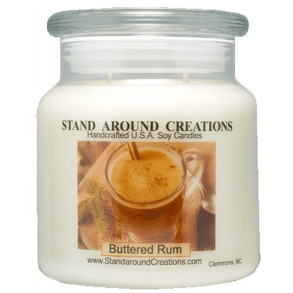 BUTTERED RUM APOTHECARY 16-OZ. ALL NATURAL SOY CANDLE