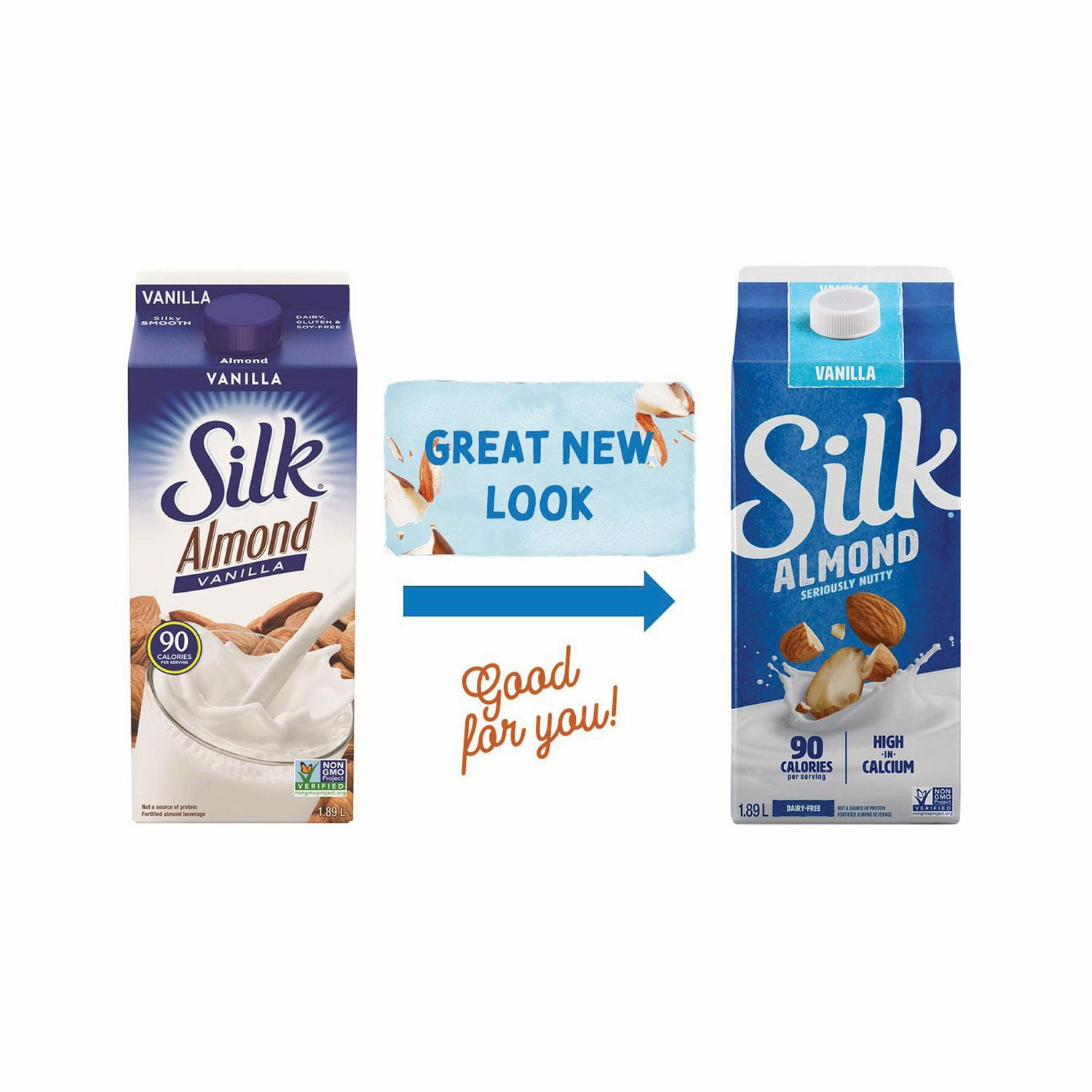 Silk Almond Milk Alternative, Vanilla, Dairy Free, 1.89 L