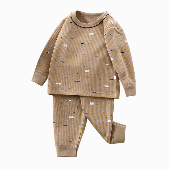 TOWED22 Infant Toddler Clothes Set 2Pcs Long Sleeve Cute Print Graphic Round Neck Soft T-Shirt Jogger Pants Fall Winter Warm Outfits(Purple,13-15 Y)