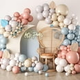 thumbnail image 4 of Gender Reveal Balloon Arch Kit,122Pcs Blush Pink Dusty Blue Sand White Peach Balloons for Gender Reveal Party Boho Wedding Bridal Engagement Baby Shower Anniversary Birthday Party Decorations, 4 of 7