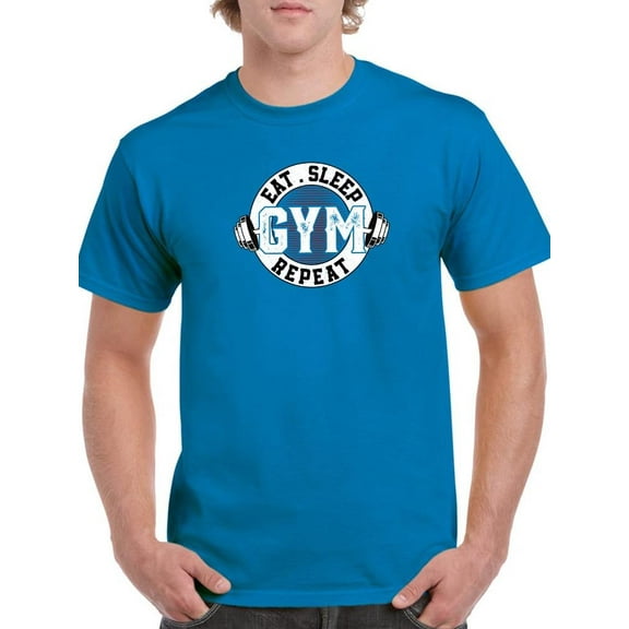 Eat, Sleep, Gym Repeat T-Shirt Men -Image by Shutterstock, Male 3X-Large