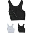 thumbnail image 3 of Chest Binder Underwear Tank Tops Bandage Trans Breathable Bustier Bra,M, 3 of 5