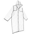 thumbnail image 5 of FELTECHELECTR 1Pack Rain Ponchos for Women Waterproof EVA Hooded Mid-long for Hiking and Cycling, 5 of 8