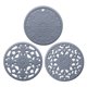 thumbnail image 2 of Juego de 3 vajillas redondas multifuncionales de silicona para encimera de cocina gris, 2 of 9