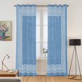 thumbnail image 2 of Kitchen Curtains 84 Inch Length 2 Panels, Sky Blue Retro Greek Key Grommets Window Treatment Curtain, Geometric Greece Ancient Farmhouse Thermal Curtains Drapes for Living Room/Bathroom, 2 of 9