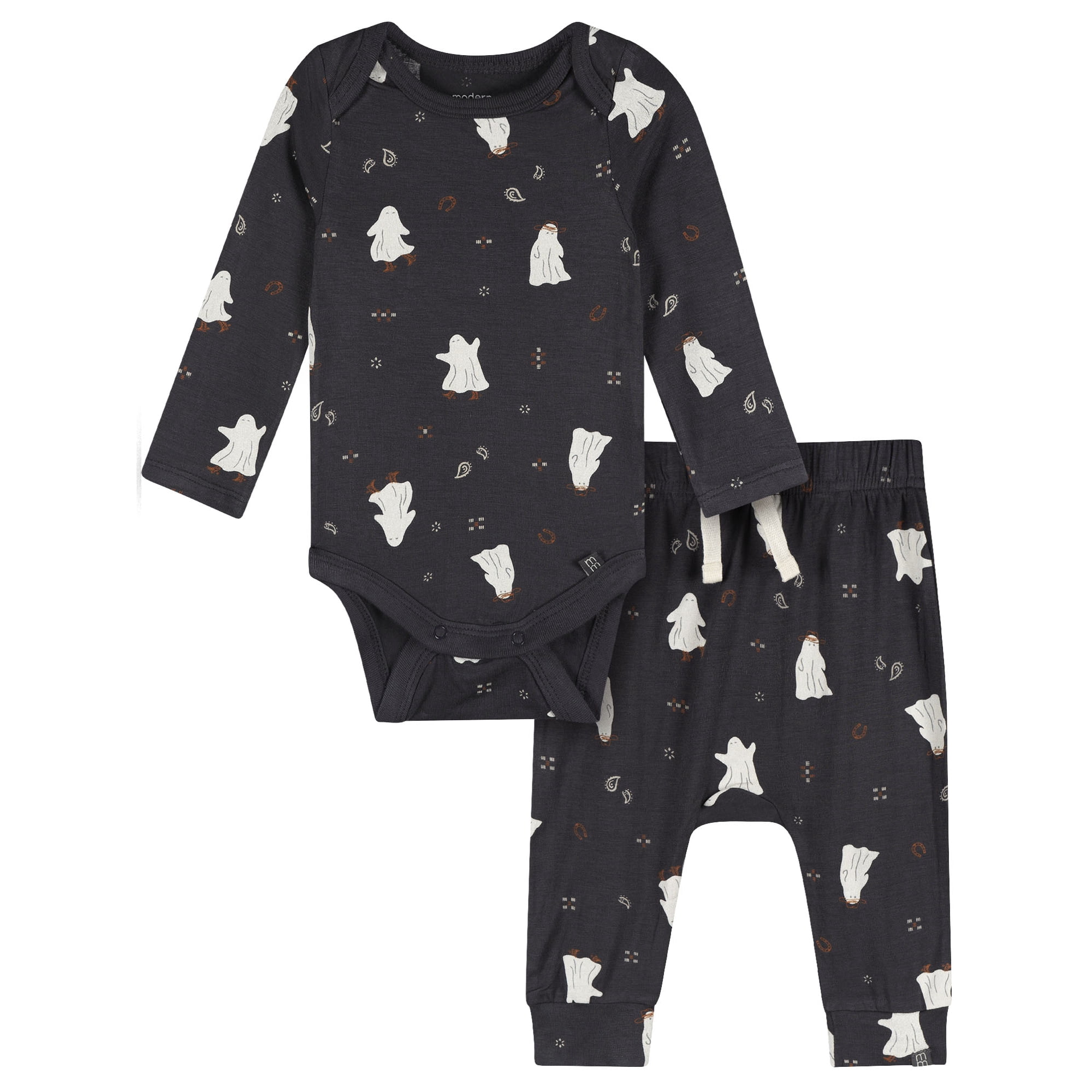 Modern Moments by Gerber Neutral Halloween Bodysuit and Pant Outfit Set, 2-Piece, Sizes Newborn - 18 Months