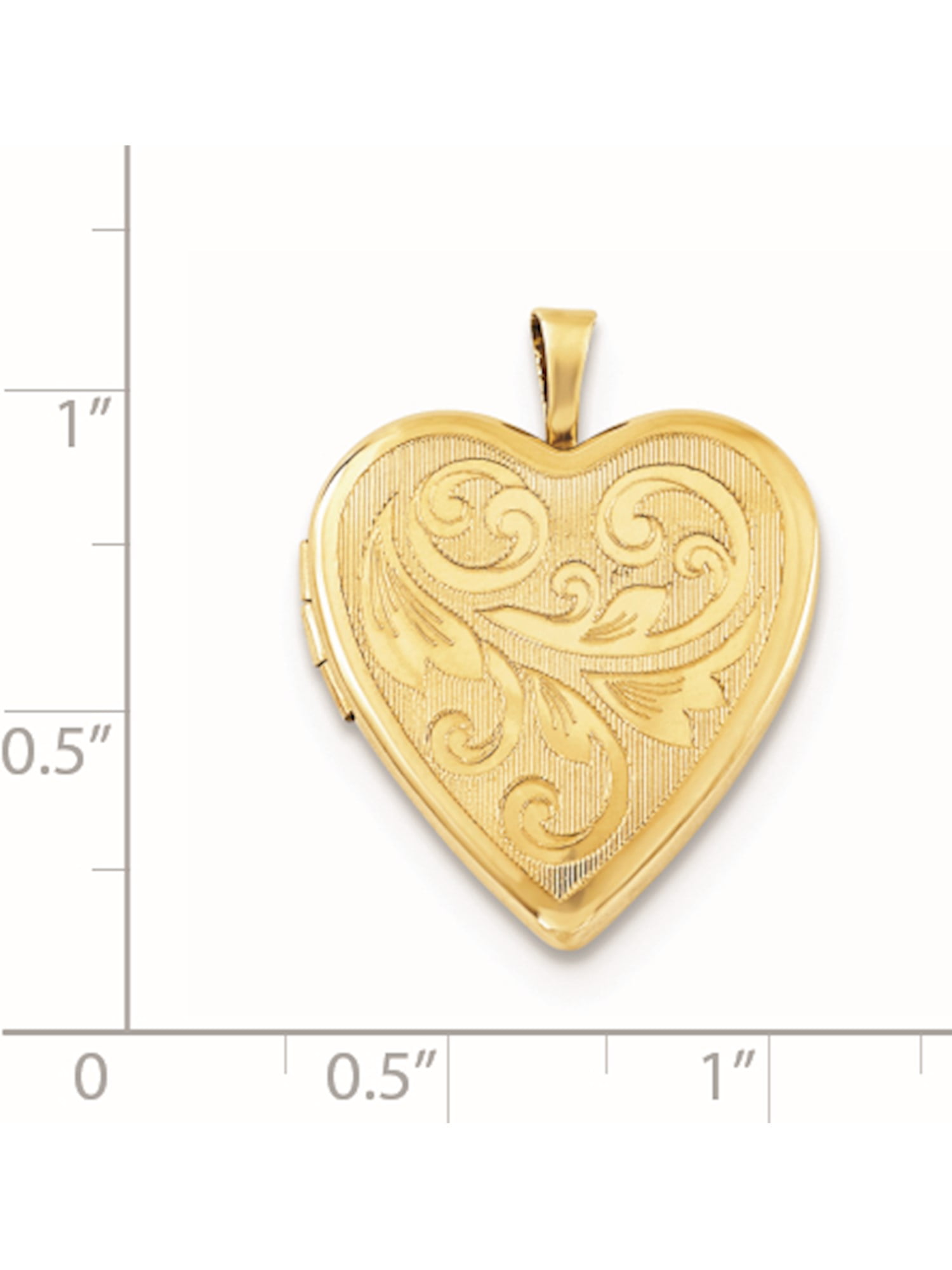 Sterling Silver 20mm Textured /& Polished Swirl Heart Locket