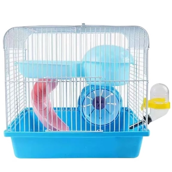 Hamster Cage Villa with Handle, Spacious Hollow Mesh Small Animal Habitat