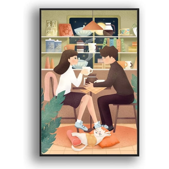 IDEA4WALL Framed Canvas Wall Art for Living Room, Bedroom Flow in The Dream Canvas Prints for Modern Home Decoration Ready to Hang