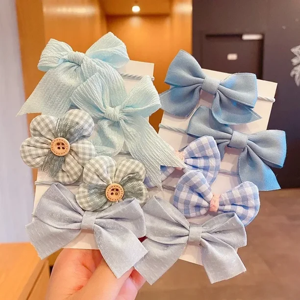 Bandas para el pelo de flores para niña, accesorios para el cabello de goma suave, soporte para cola de caballo, 10 unidades por Set
