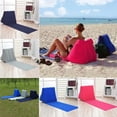 thumbnail image 3 of Cojín triangular para playa, inflable, de PVC, plegable, para acampar al aire libre, color azul oscuro, 3 of 10