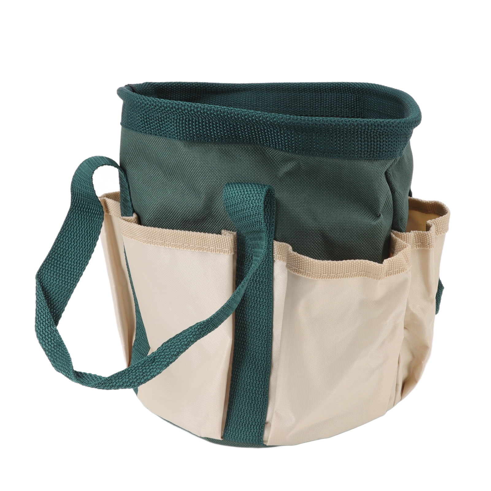 Handheld Garden Tool Bag Round Garden Tools Bag 6 Pockets Oxford Cloth