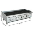 thumbnail image 2 of 48 in. Commercial 4-Burner Natural Gas Charbroiler with 120,000 BTU in Stainless-Steel KM-GCB4-48M), 2 of 13