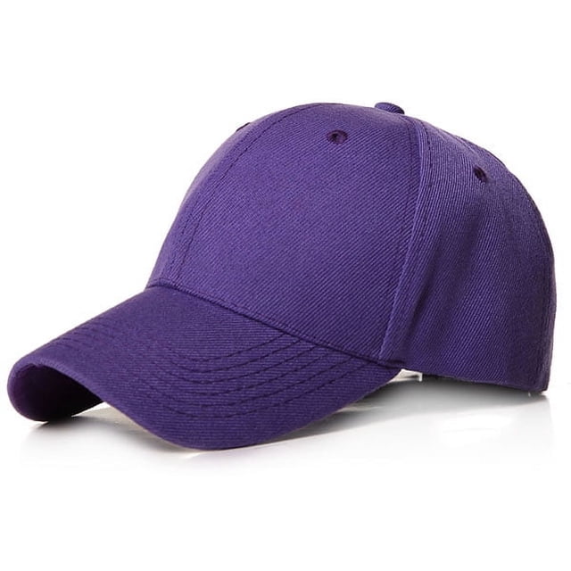 Men Women Multiple Colour Baseball Cap Peaked Cap Solid Color Adjustable Unisex Spring Summer Dad Hat Shade Sport Baseball Cap,Purple,Adjustable
