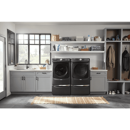 Maytag - Washer/Dryer Laundry Pedestal with Storage Drawer - Volcano Black