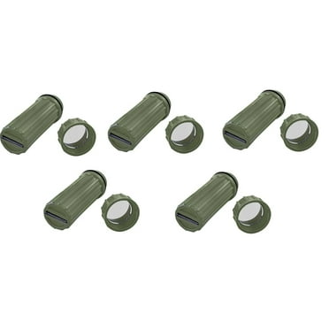 (5) 3-In-1 Waterproof Storage Matches Box Signal Mirror Striker Container Green