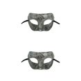 thumbnail image 3 of Qarigey Media cara Accesorios antiguos Disfraces de disfraces Accesorios tallados Mardi Gras Fiesta Rendimiento Halloween plata antigua plata antigua 2piezas Qarigey CBP372964, 3 of 6