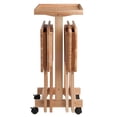 thumbnail image 4 of Winsome Isabelle 6-Piece Snack Tray Set with Removable Serving Tray, Natural Finish, 4 of 11