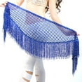 thumbnail image 3 of Aellinatey Womens Belly Dance Hip Scarf for Triangle Shawl Glitter Sequins Tassels Belt Crochet Tribal Wrap Skirt Waist Chain Cover, 3 of 15
