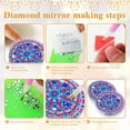 thumbnail image 2 of Cuadros Decorativos DIY cristal diamante espejo portátil Mandala arte artesanía conjunto espejo de bolsillo para niña Wdftyju de costura negro 4 estilos, 2 of 8