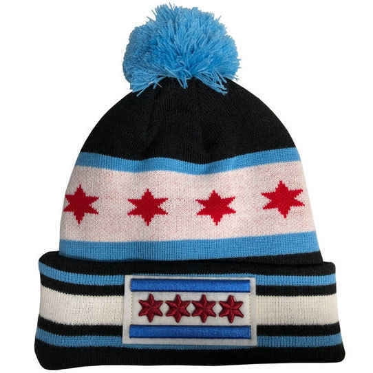 City of Chicago 'Super Flag' Pom Knit by ThirtyFive55