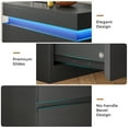 thumbnail image 5 of 5 Drawer Dresser Black Dresser for Bedroom, Simply Modern Chest of Drawers, Wood Storage Dresser with LED Light for Living Room Hallway Entryway, Black, 5 of 10