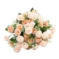 thumbnail image 3 of Elegante ramo de hortensias artificiales para interiores y exteriores, hogar y cocina. Champán, 3 of 9