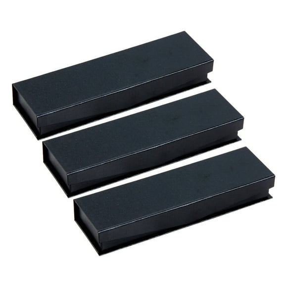 KAKOWELY Boîte à Stylos 3 Pcs Boîte Cadeau Crayon Fourchette Cuillère Baguettes Organisateur pour Maison (Noir) 6.89"X1.97"X0.98 Pouces