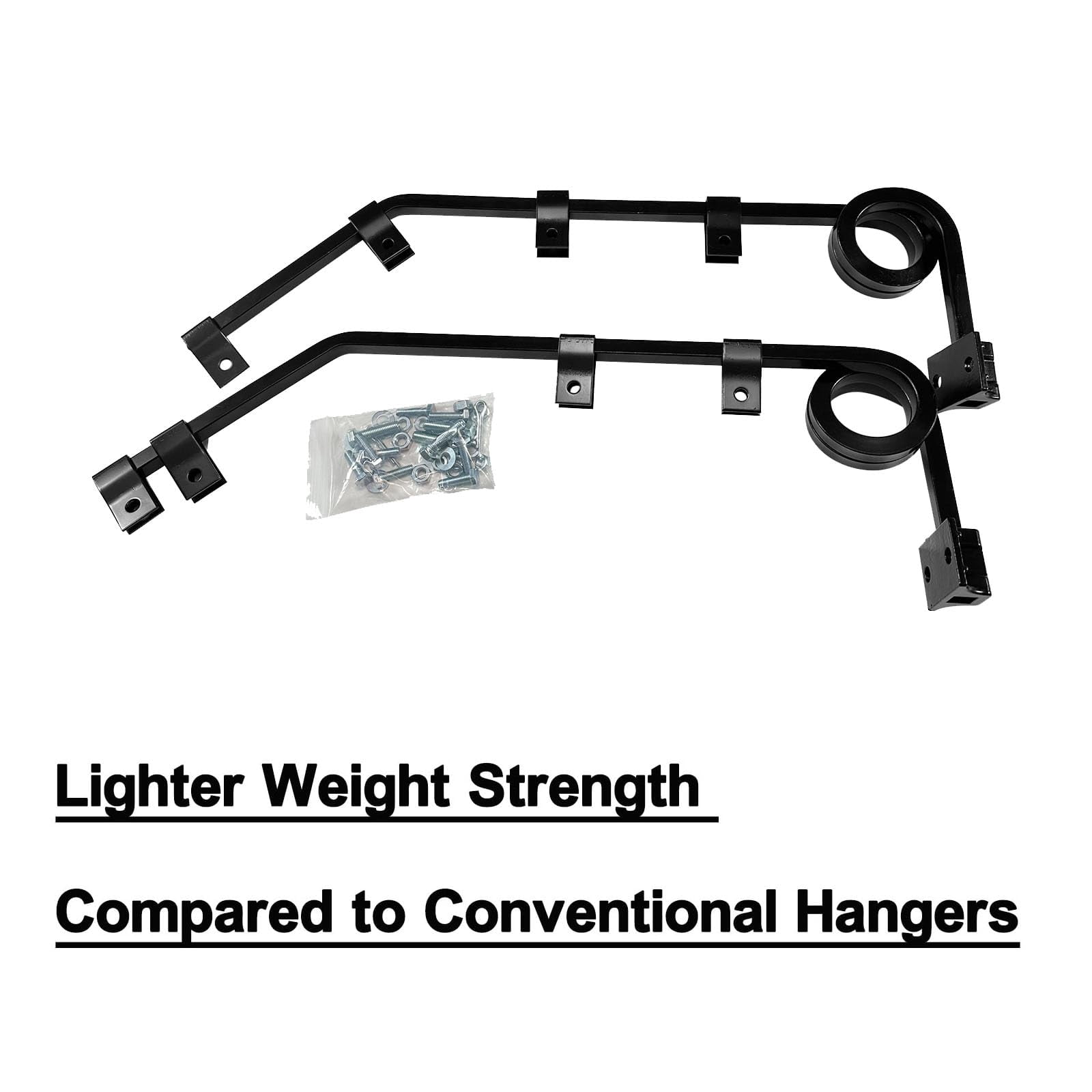 BST BSSP Pair Semi Truck Angled Mud Flap Hangers Kit Suspension Dampening Springs 2 Coils,Universal Mudflaps Steel Bracket,w/Aluminum Reflector for Semi-Trucks Trailers