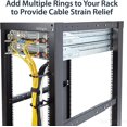thumbnail image 4 of StarTech 1U Vertical 2.2 x 3.9in Serveur Rack Câble Gestion D-Anneau Crochet W / Ouverture Flexible - Réseau Rack-Mount, 4 of 5