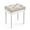 Linen and White, variant on Upholstered Fabric Vanity Bench Seat, Makeup Stools for Vanity, Square Tufted Ottoman Bench with Carved Wood Color Legs for Bedroom Living Room, Wheat Color