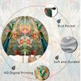 thumbnail image 3 of Vintage Floral Hummingbird Kitchen Curtain 28W X 40L Inch 2 Panel Rod Pocket William Morris Flower Retro Botanical Aesthetic Bird Leaves Small Short Cafe Tier Window Drapes Bathroom Decor, 3 of 6