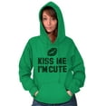 thumbnail image 4 of Kiss Me I'm Cute Saint Patricks Day Hoodie Sweatshirt Women Brisco Brands M, 4 of 5