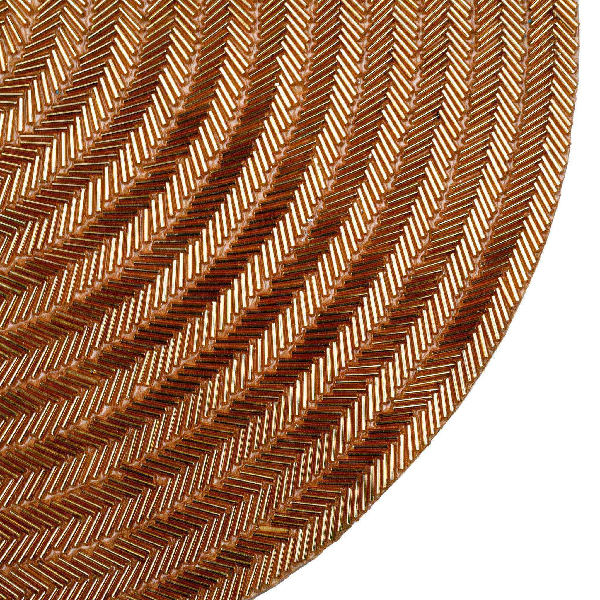 Gilded Round Beaded Placemat - Gold