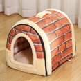 thumbnail image 1 of Dog Pet House Dog Bed For Dogs Cats Small Animals Sleeping Bed Indoor Soft Cozy Dog Cave Bed Foldable Removable Warm Cats Kennel ShopWise Round, 1 of 22