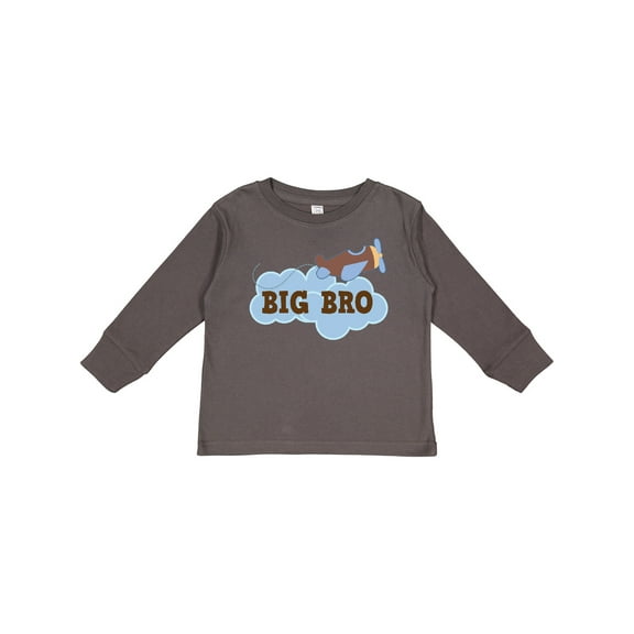 Inktastic Big Bro Boys Airplane Brother Announcement Boys Long Sleeve Toddler T-Shirt
