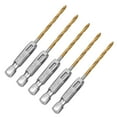 thumbnail image 3 of 5pcs HSS Drill Bit Set High Speed Steel /4 Hex Shank .5-6.5mm Hexagonal Handle 2.5mm, 3 of 9