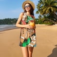 thumbnail image 3 of Xecao Biscuits de Noël pour Robes d'Été pour Femmes Robes Décontractées de Plage Couvre-Maillots Robe T-Shirt Sans Manches Évasée avec Poches, 3 of 7