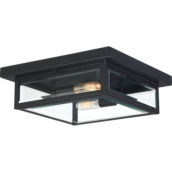Westover 2-Light Earth Black Outdoor Flush Mount Light