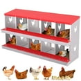 thumbnail image 1 of Chicken Nesting Box, Galvanized Steel Nesting Boxes with Vented Design, Laying Nesting Boxes for Hens, Wall Mount, 1 of 35