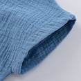 thumbnail image 4 of GCETTIC Toddler Baby Boys Summer Outfits Short Sleeve Solid Color T-Shirt Tops Shorts Sets 2Pcs Baby Boys Cotton Clothes Blue 18-24 Months, 4 of 7