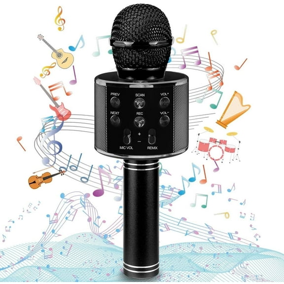 Bluetooth Wireless Karaoke Microphone for Kids, Hottest Birthday Presents Toys for 9 10 11 12 Years Old Boys Girl (Rose Gold)