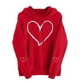 thumbnail image 4 of Valentine Heart Hoodies for Womens Heart Graphic Cotton Fleece Pullover Teens Comfort Soft Festival Sweatshirts Hooded Sweatshirt Long Sleeve Pullover Tops Pockets Trendy Preppy Teen Girls Clothes, 4 of 7