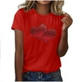 thumbnail image 5 of FDGIU ‌Women's Love Heart Graphic Tee - V-Neck Valentine T-Shirt Comfy Casual Blouse Gift, 5 of 5