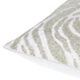 thumbnail image 5 of Ox Bay Caroline 20" x 20" Ivory/Silver Beaded Tiger Print Adult Decorative Throw Pillow, 5 of 11