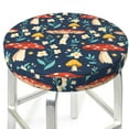 thumbnail image 6 of Goofa Colorful Mushrooms Printed Stool Covers Round, Waterproof Round Bar Stool Covers Anti-Slip Round Bar Stool Seat Cover with Elastic Bands Durable -13 inch, 6 of 7