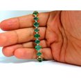 thumbnail image 7 of 22.86ct bright green natural emerald diamonds tennis bracelet 14kt, 7 of 7